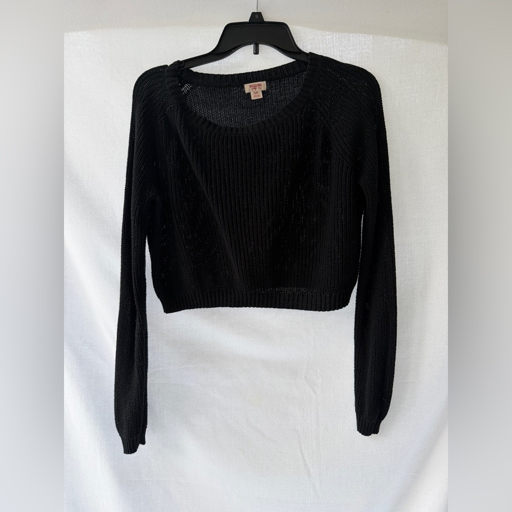 NWoT Mossimo Cropped Black Sweater Small